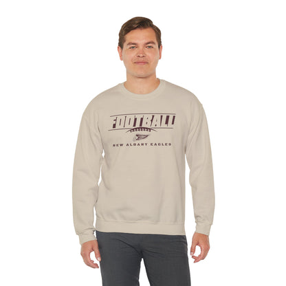 Adult Unisex New Albany Eagles Goal Line Maroon Graphic Sweatshirt