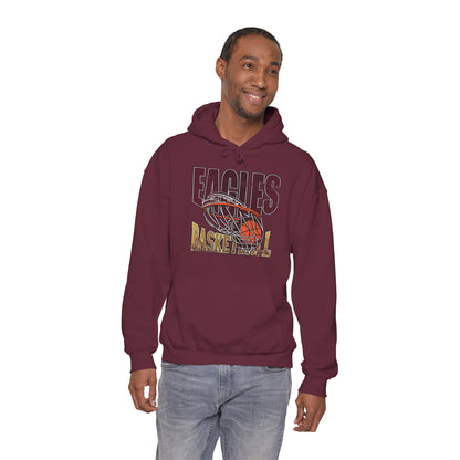 Adult Unisex Eagles Swish Distressed Basketball Graphic Hoodie