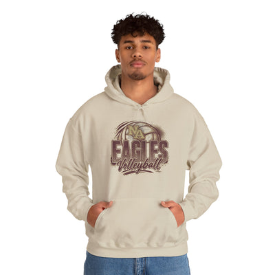 Adult Unisex New Albany Eagles Ombre Volleyball Graphic Hoodie