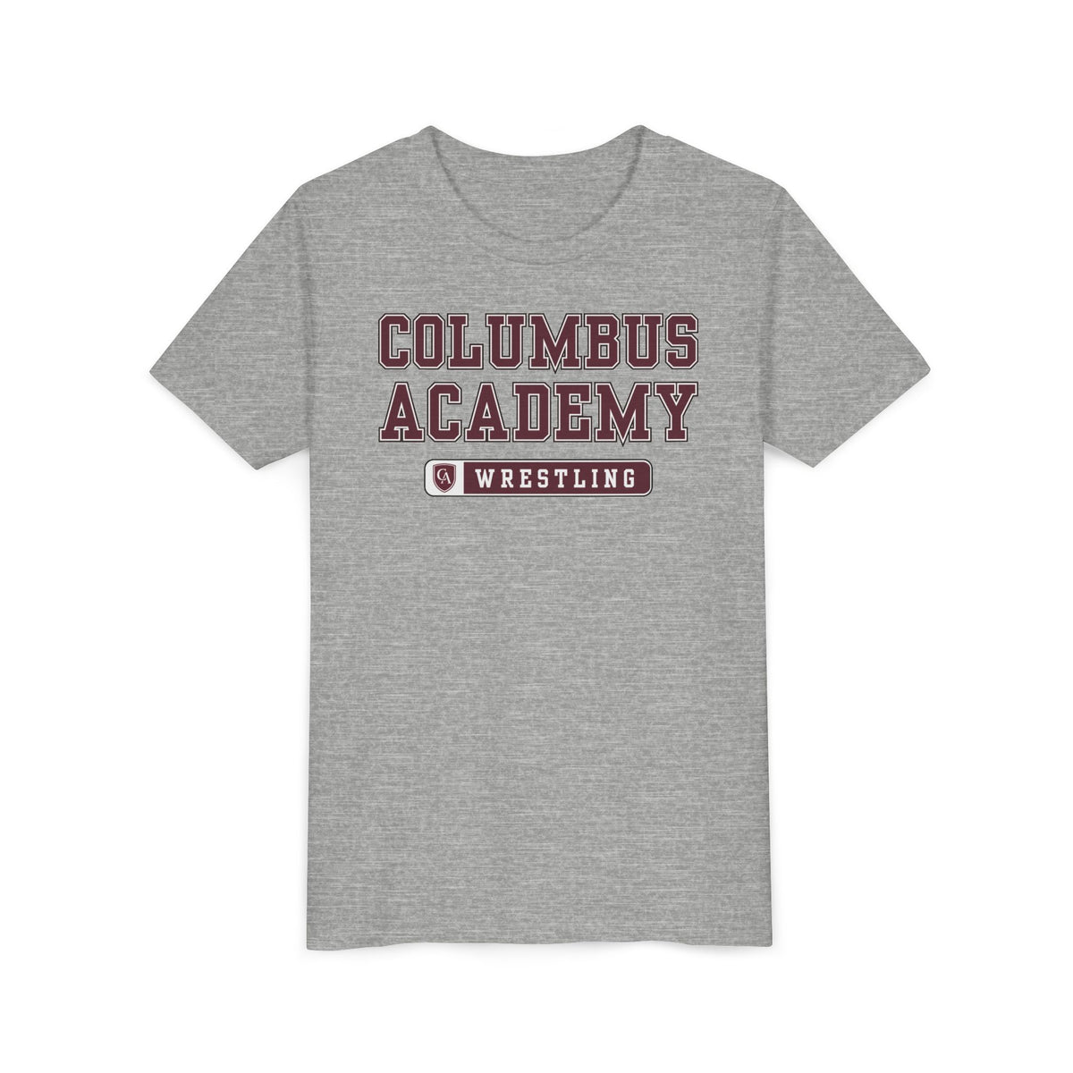 Youth Columbus Academy Wrestling Graphic Short Sleeve Bella + Canvas Soft Tee