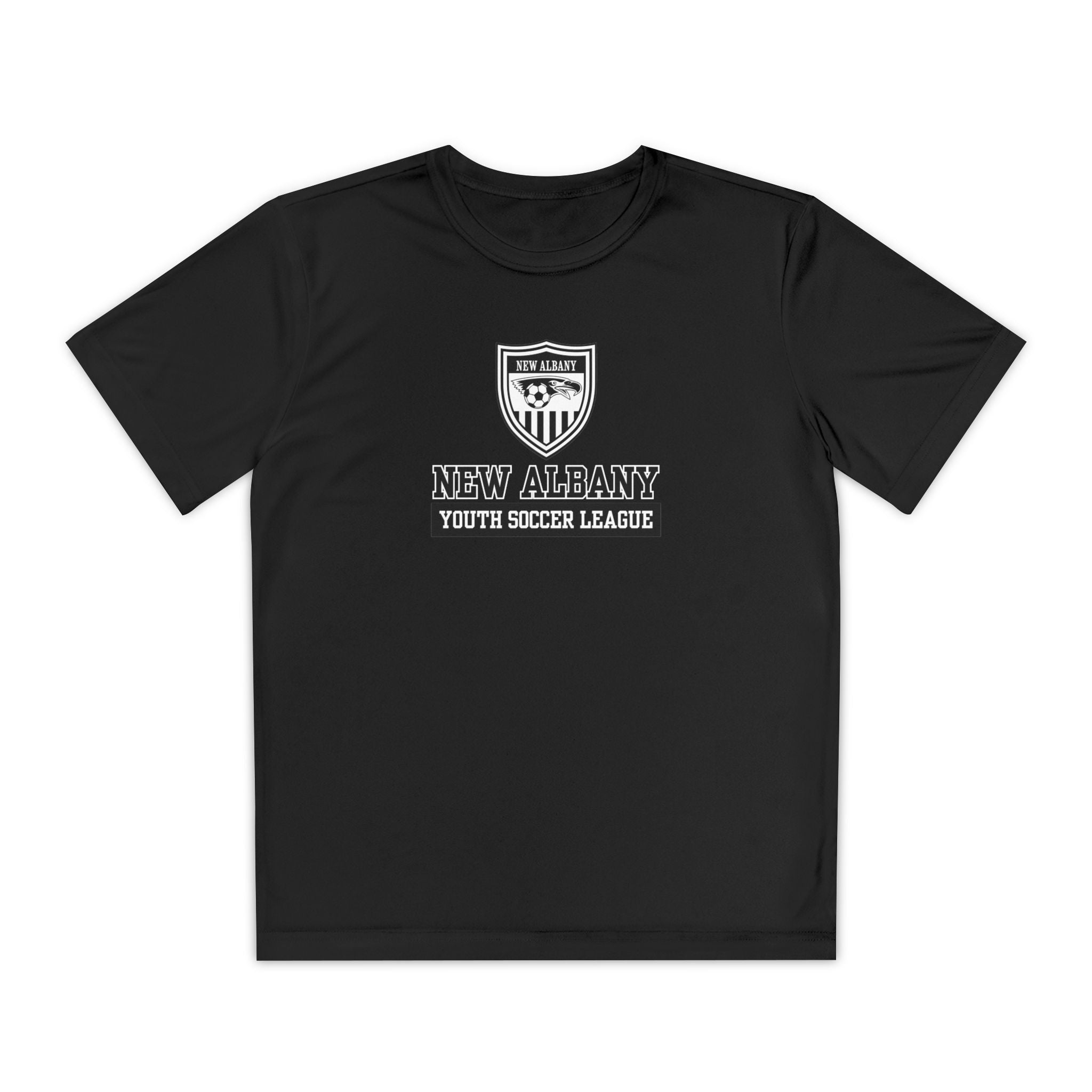 Youth New Albany Youth Soccer League Game Day Graphic Sport-Tek Competitor Performance Tee