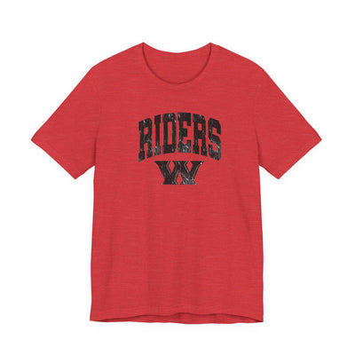 Adult Unisex Riders Arch Vintage Distressed W Graphic Short Sleeve Bella + Canvas Soft Tee
