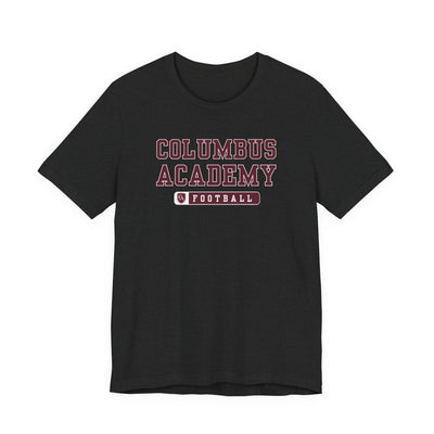Adult Unisex Columbus Academy Football Graphic Short Sleeve Bella + Canvas Soft Tee