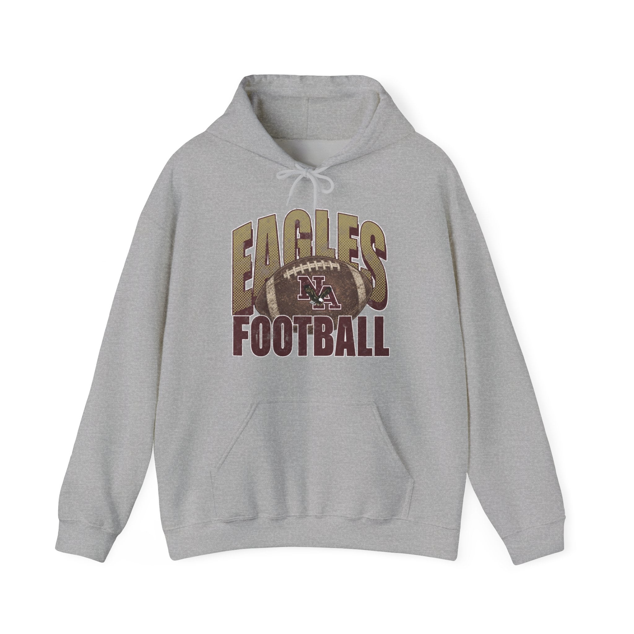 Adult Unisex New Albany First-Down Distressed Football Graphic Hoodie