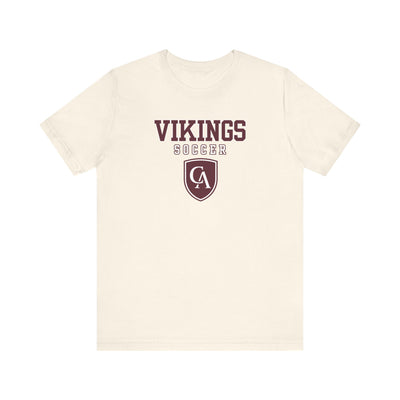 Adult Unisex Columbus Academy Vikings Soccer Graphic Short Sleeve Bella + Canvas Soft Tee