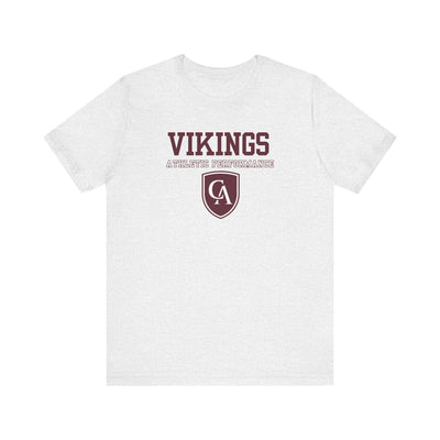 Adult Unisex Columbus Academy Vikings Athletic Performance Graphic Short Sleeve Bella + Canvas Soft Tee
