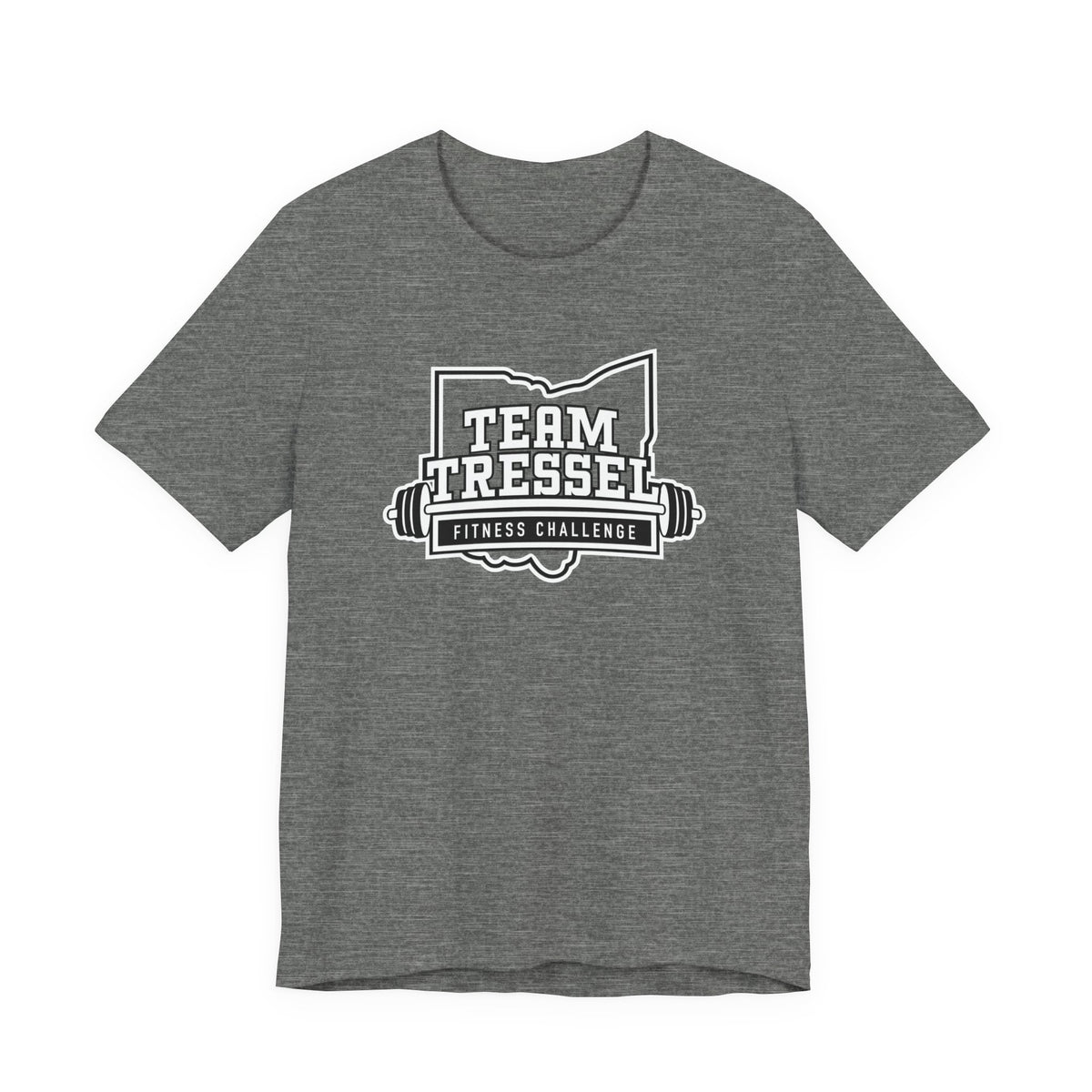 Adult Unisex Team Tressel Fitness Challenge Graphic Short Sleeve Soft Tee