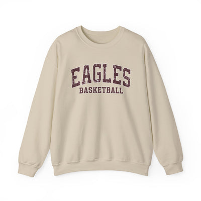 Adult Unisex Eagles Basketball Distressed Graphic Sweatshirt