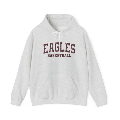 Adult Unisex Eagles Basketball Distressed Graphic Hoodie