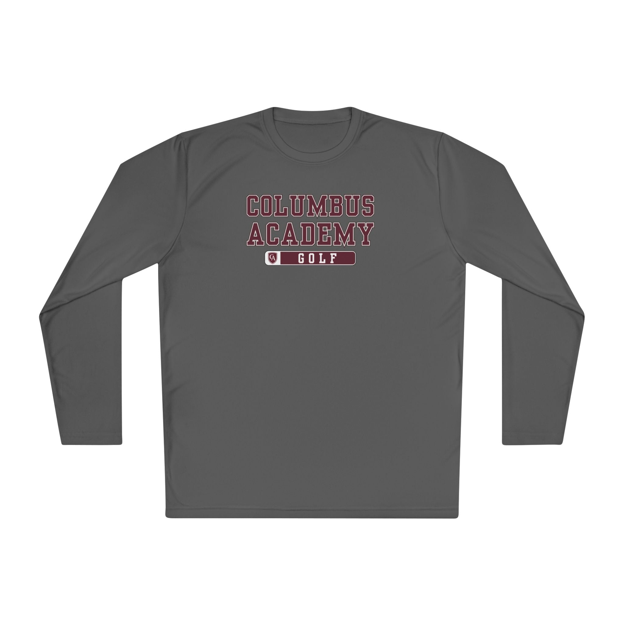 Adult Unisex Columbus Academy Golf Graphic Sport-Tek Competitor Performance Long Sleeve Tee