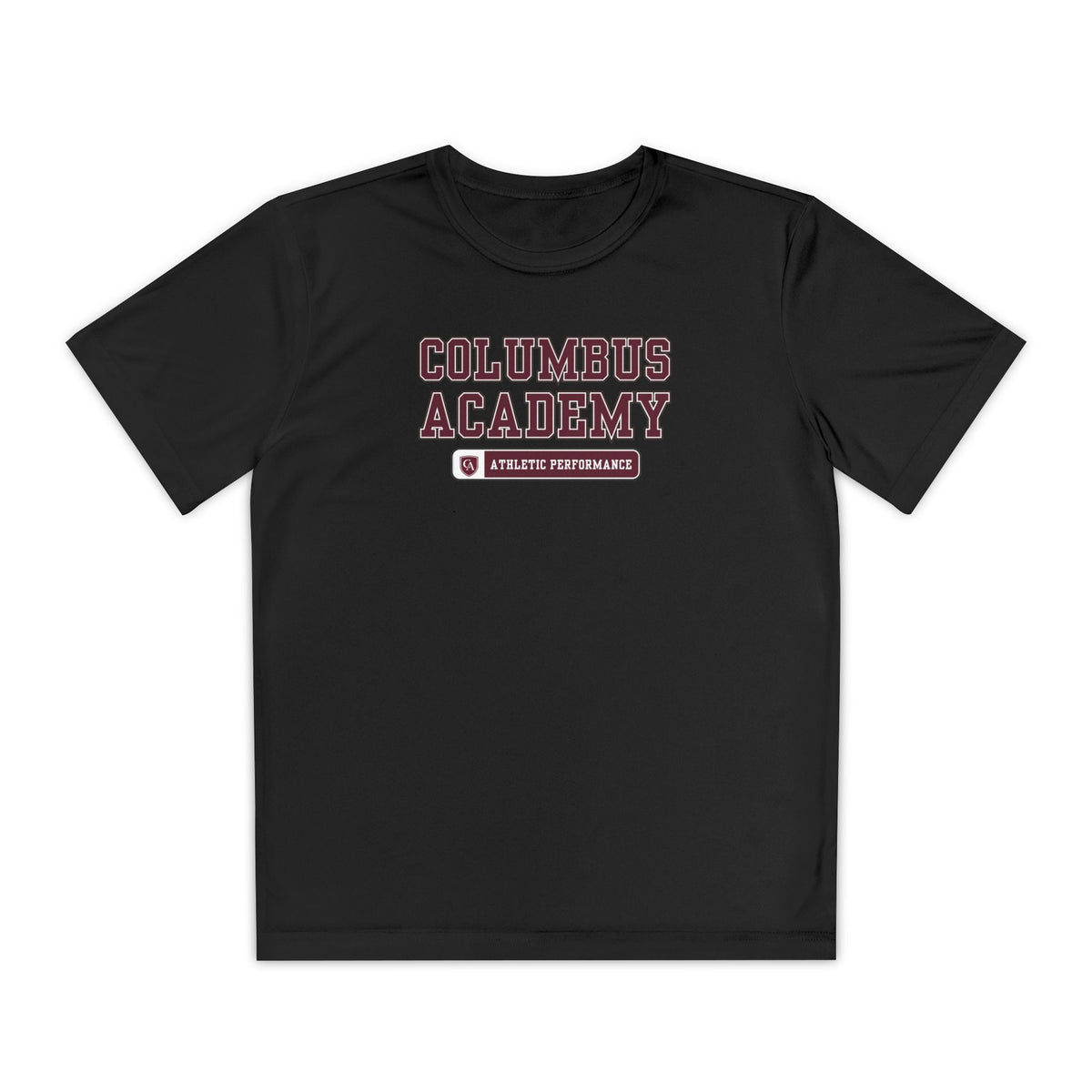 Youth Columbus Academy Football Graphic Sport-Tek Competitor Performance Tee