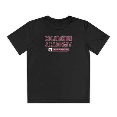Youth Columbus Academy Football Graphic Sport-Tek Competitor Performance Tee