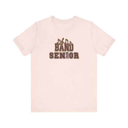 Adult Unisex Band Senior Musical Note Graphic Short Sleeve Soft Tee