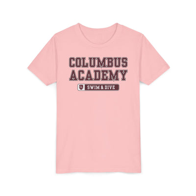 Youth Columbus Academy Swim & Dive Graphic Short Sleeve Bella + Canvas Soft Tee