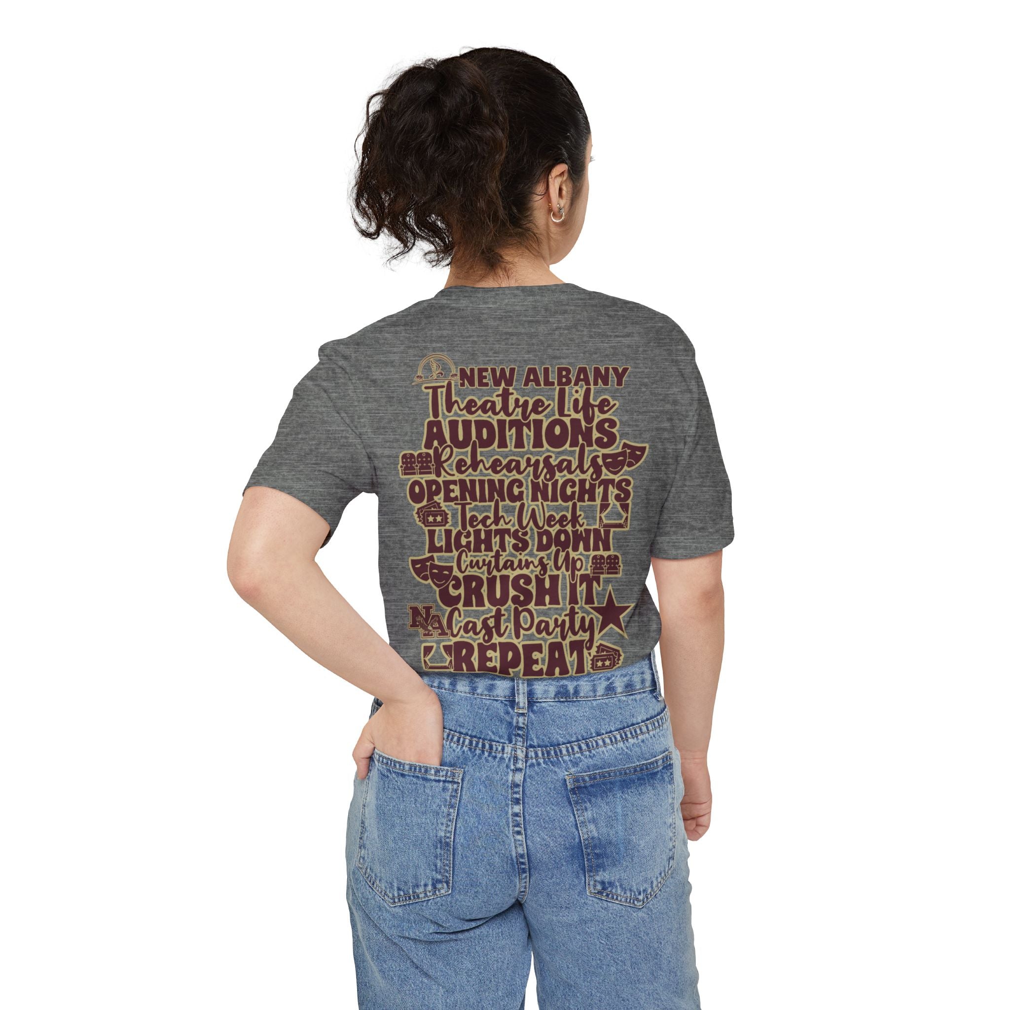 Adult Unisex New Albany Theatre Cast & Crew Graphic Pocket T-shirt