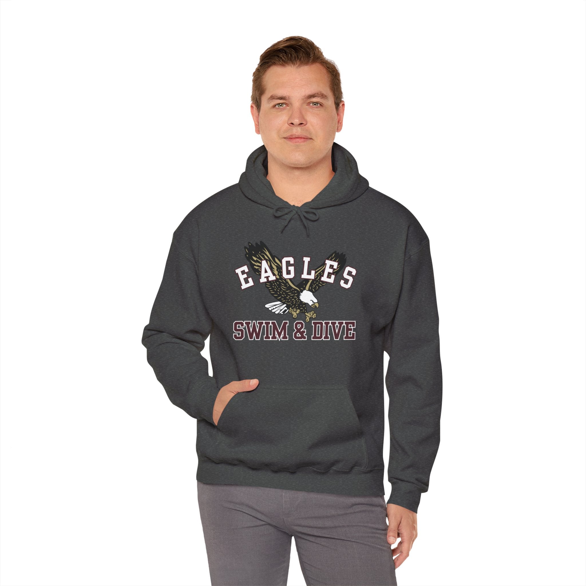 Adult Unisex Swim & Dive Flying Eagle Graphic Hoodie