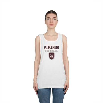 Adult Unisex Columbus Academy Vikings Football Graphic Gildan Heavy Blend Cotton Tank