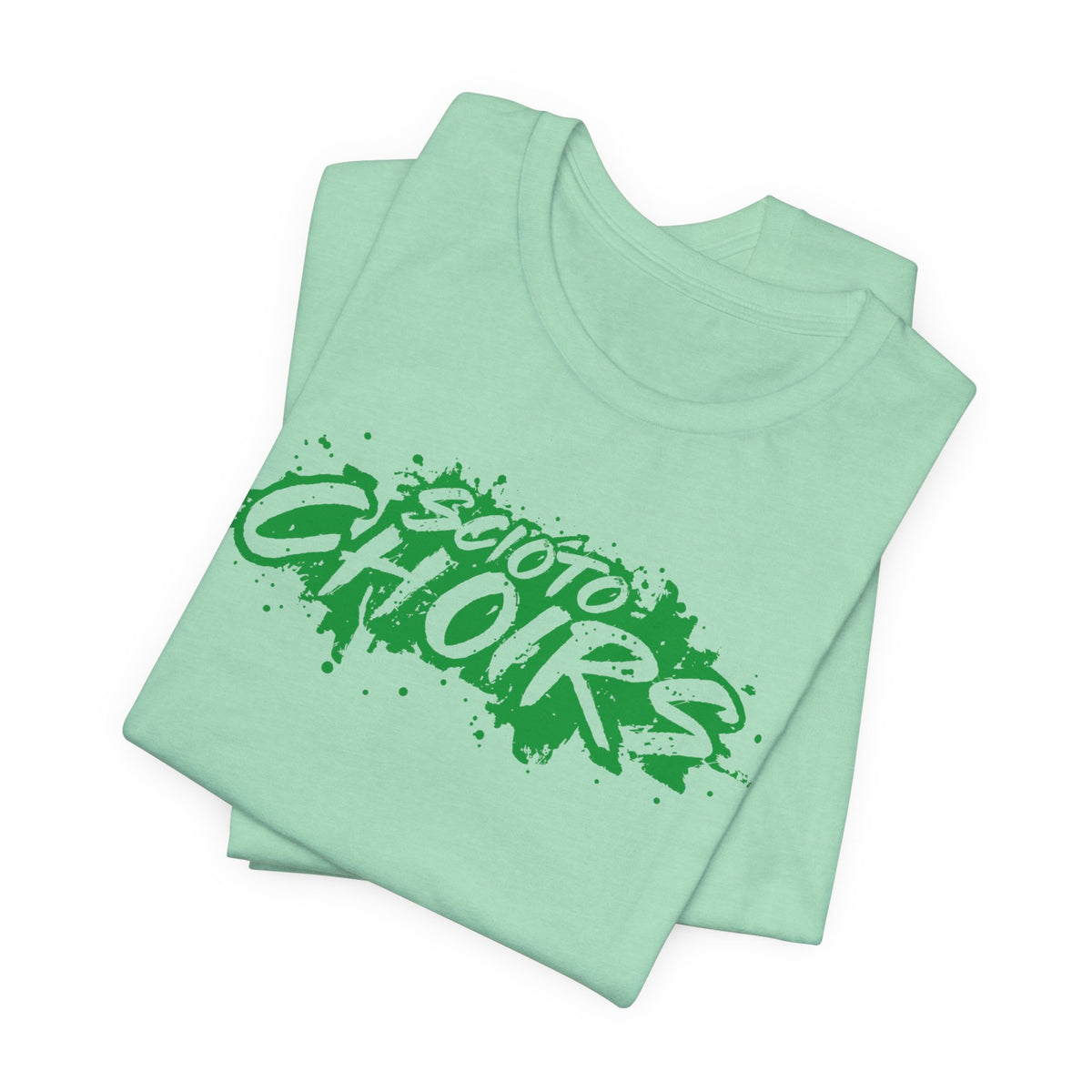 Adult Unisex Dublin Scioto Choirs Paint Splatter Graphic Short Sleeve Soft Tee