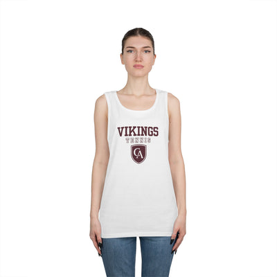 Adult Unisex Columbus Academy Vikings Tennis Graphic Gildan Heavy Blend Cotton Tank