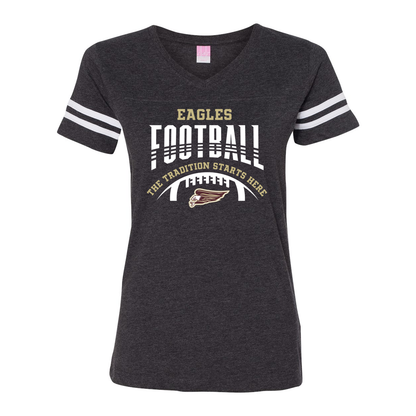 Women's Tackle Football Tradition Graphic Short Sleeve Football Ringer Tee