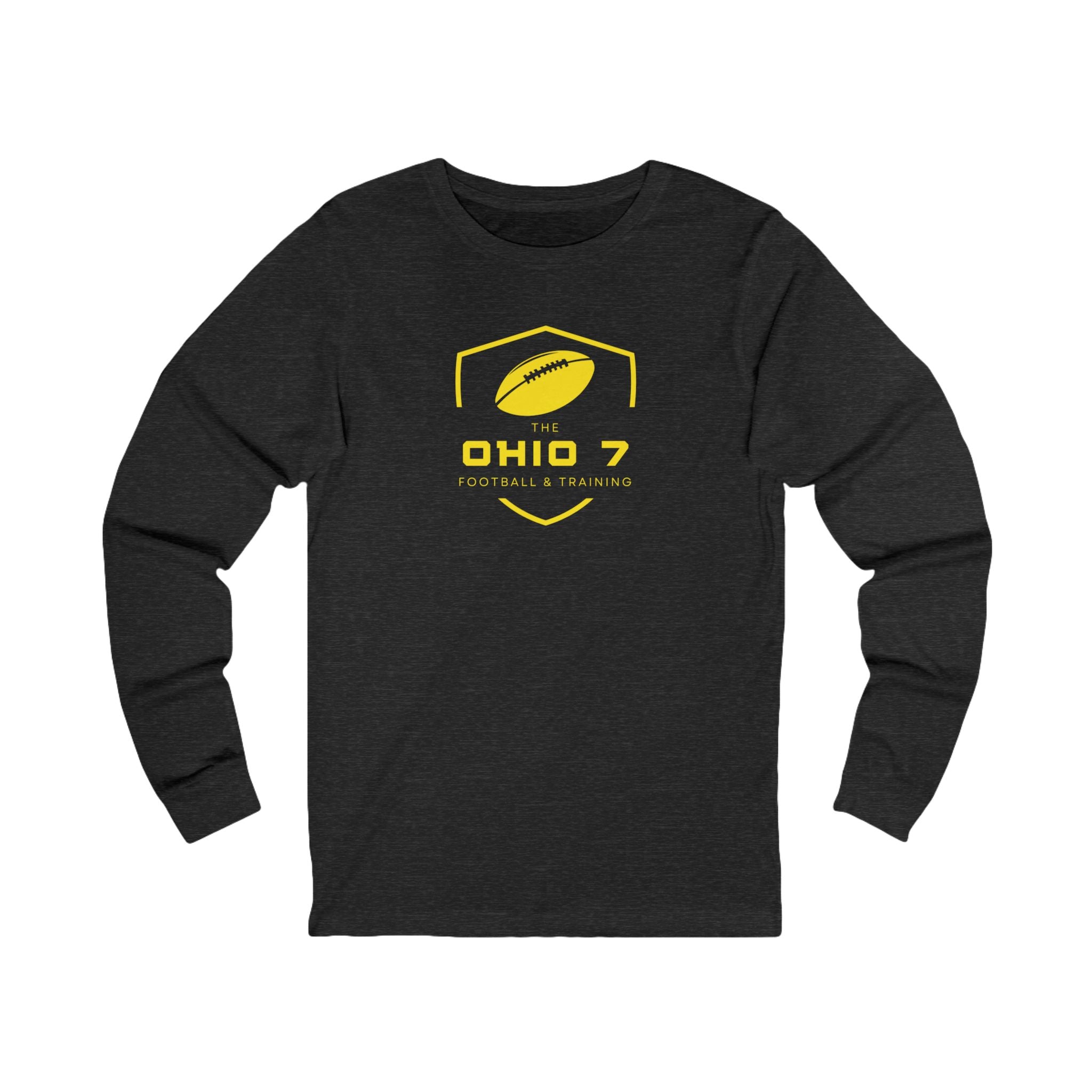 Adult Unisex The Ohio 7 Yellow Logo Long Sleeve Bella + Canvas Soft Tee
