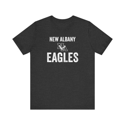Adult Unisex Vintage Distressed New Albany Eagles Graphic Short Sleeve Soft Tee