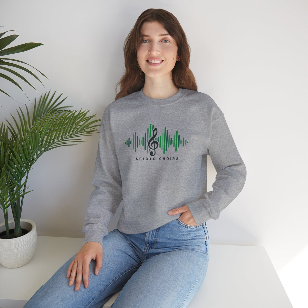 Adult Unisex Dublin Scioto Choirs Sound Wave Graphic Sweatshirt