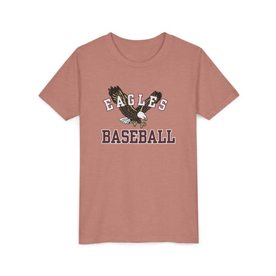 Youth Flying Baseball Eagle Baseball Graphic Short Sleeve Soft Tee