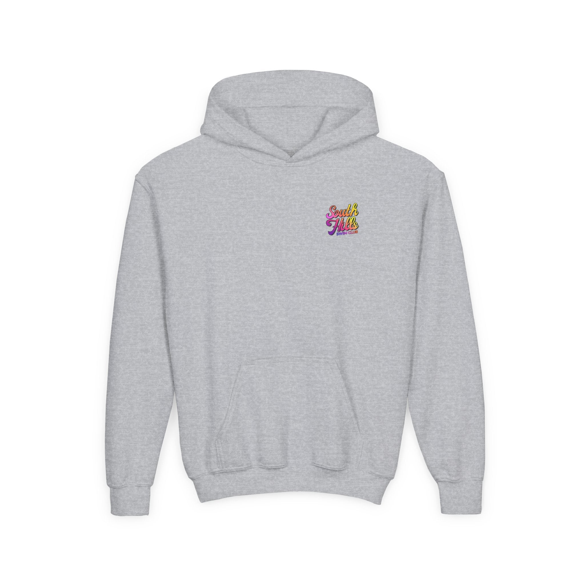 Youth South Hills Swim Club Sunset Script Graphic Hoodie