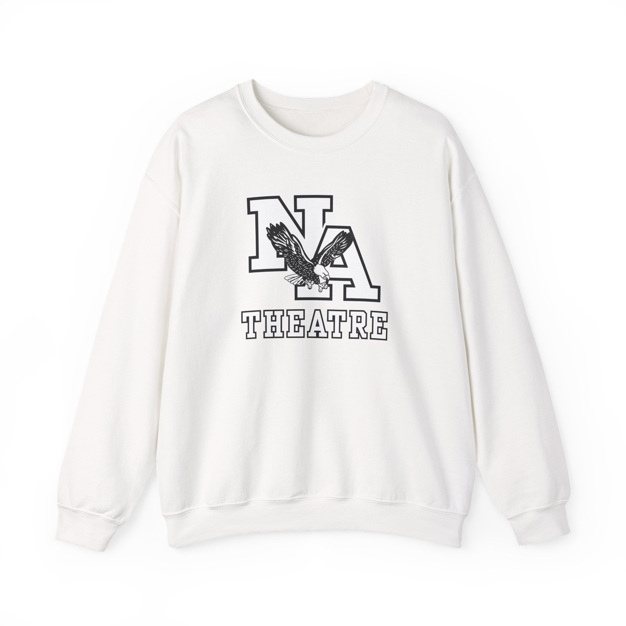 Adult Unisex White/Black Classic NA Theatre Logo Graphic Sweatshirt