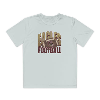 Youth New Albany First-Down Distressed Football Graphic Sport-Tek Competitor Performance Tee