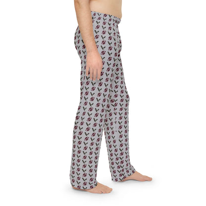Adult Unisex Grey Pajama Pants with Allover New Albany Football Eagle Print