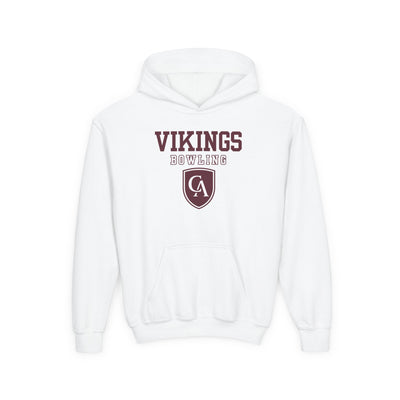 Youth Columbus Academy Vikings Bowling Graphic Gildan Heavy Blend Hoodie
