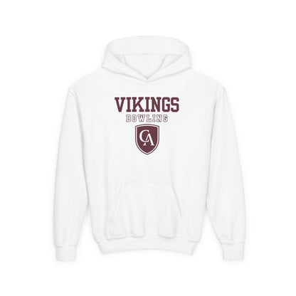 Youth Columbus Academy Vikings Bowling Graphic Gildan Heavy Blend Hoodie