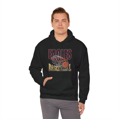 Adult Unisex Eagles Swish Distressed Basketball Graphic Hoodie