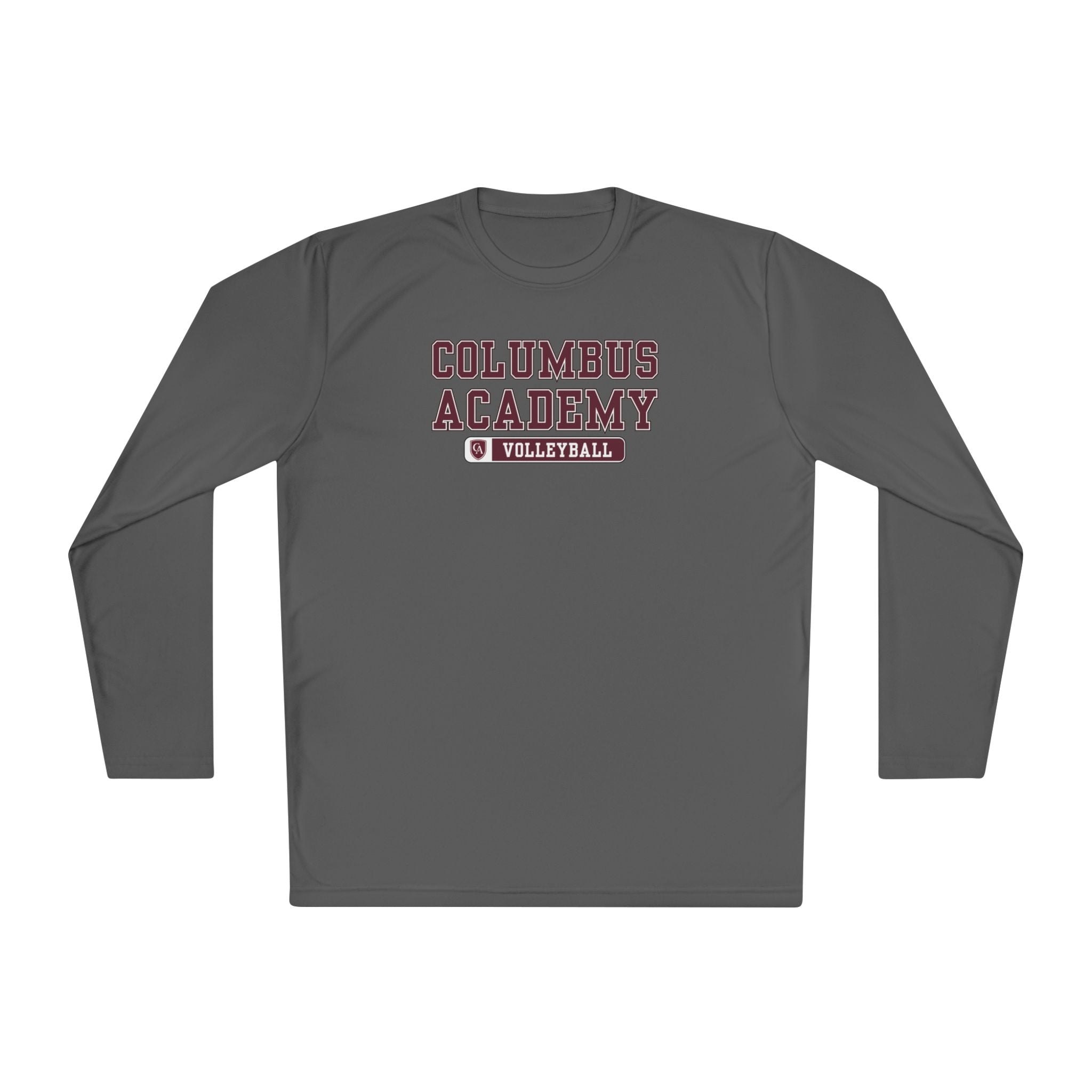 Adult Unisex Columbus Academy Volleyball Graphic Sport-Tek Competitor Performance Long Sleeve Tee