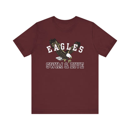 Adult Unisex Swim & Dive Flying Eagle Soft Short Sleeve Graphic Tee