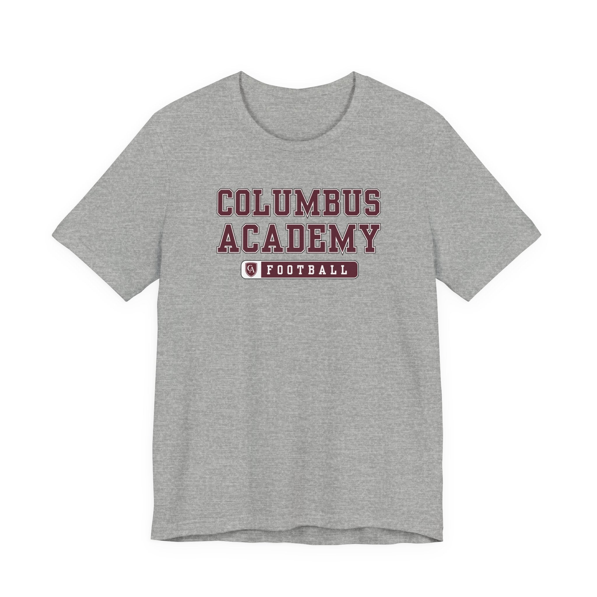 Adult Unisex Columbus Academy Football Graphic Short Sleeve Bella + Canvas Soft Tee