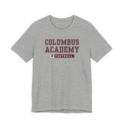 Adult Unisex Columbus Academy Football Graphic Short Sleeve Bella + Canvas Soft Tee