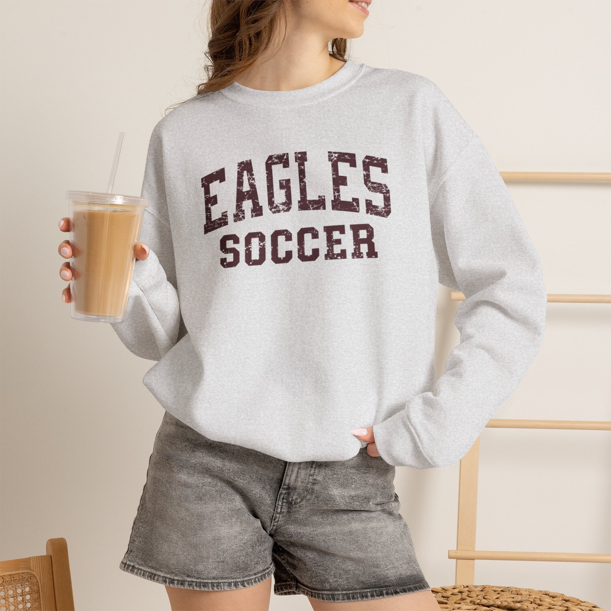 Adult Unisex New Albany Eagles Soccer Vintage Distressed Graphic Sweatshirt