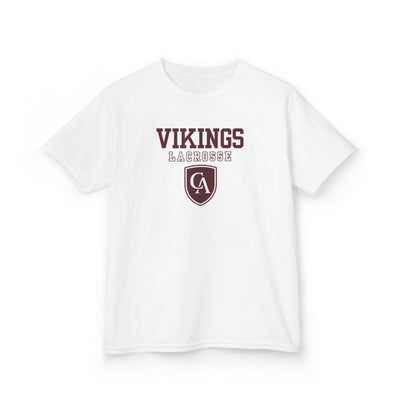 Youth Columbus Academy Vikings Lacrosse Graphic Short Sleeve Gildan Heavy Tee