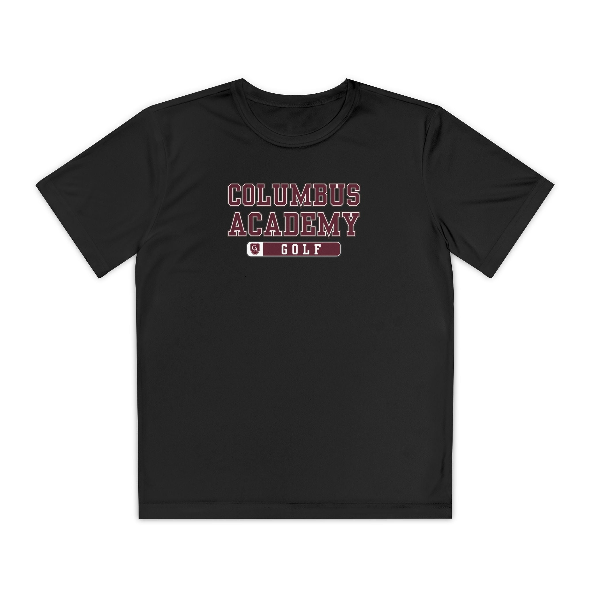 Youth Columbus Academy Golf Graphic Sport-Tek Competitor Performance Tee