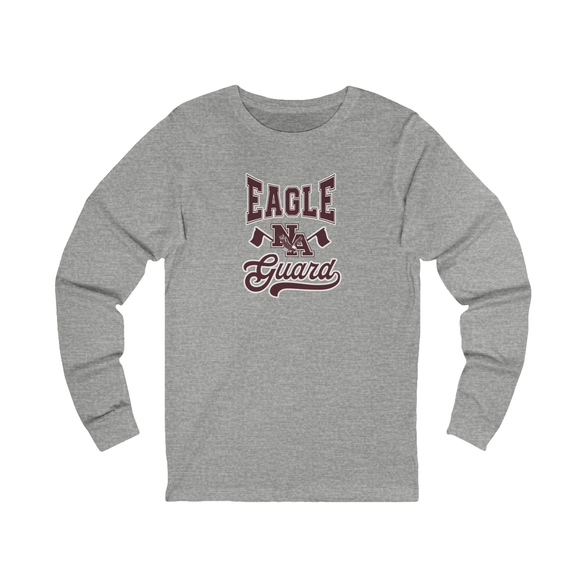 Adult Unisex Classic Varsity Eagle Guard Graphic Long Sleeve Soft Tee