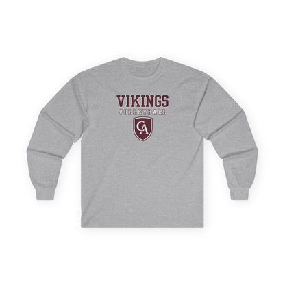Adult Unisex Columbus Academy Vikings Volleyball Graphic Gildan Long Sleeve Tee