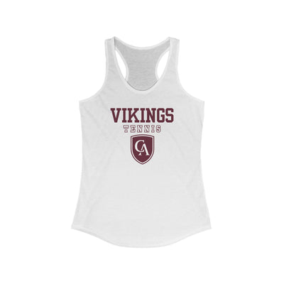 Women's Columbus Academy Vikings Tennis Graphic Next Level Racerback Tank