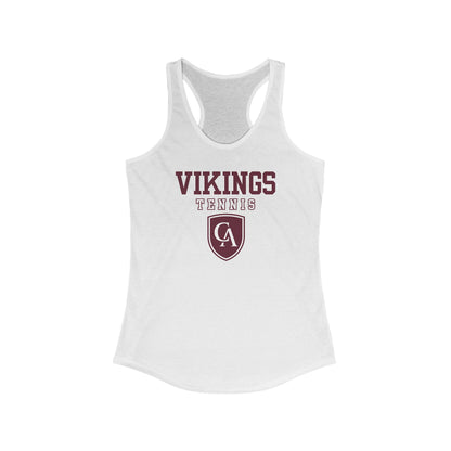 Women's Columbus Academy Vikings Tennis Graphic Next Level Racerback Tank