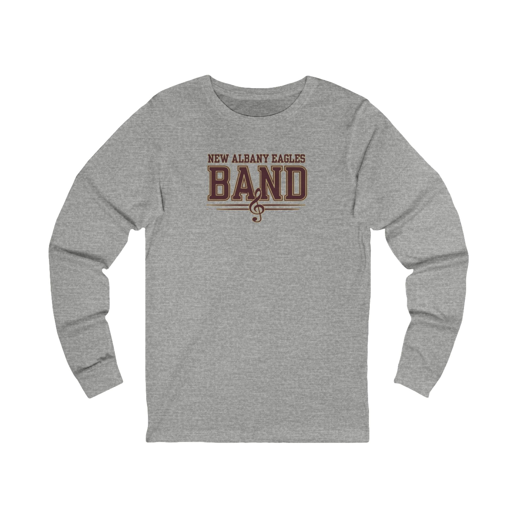 Adult UnisexNew Albany Eagles Band Musical Note Graphic Long Sleeve Soft Tee