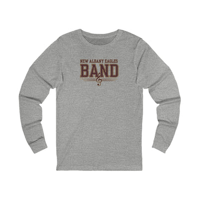 Adult UnisexNew Albany Eagles Band Musical Note Graphic Long Sleeve Soft Tee