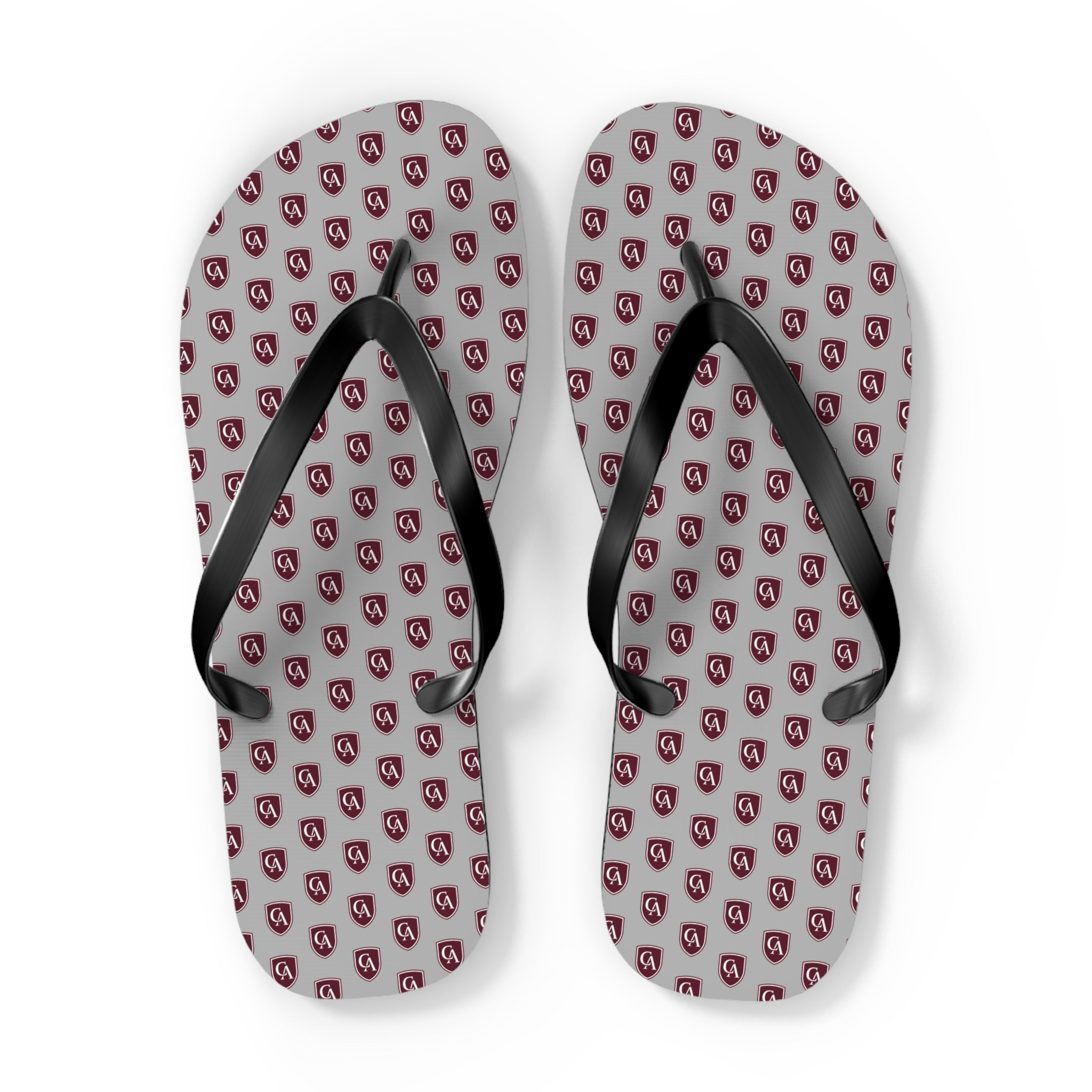 Columbus Academy Allover Logo Print Flip Flops
