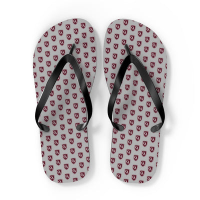 Columbus Academy Allover Logo Print Flip Flops